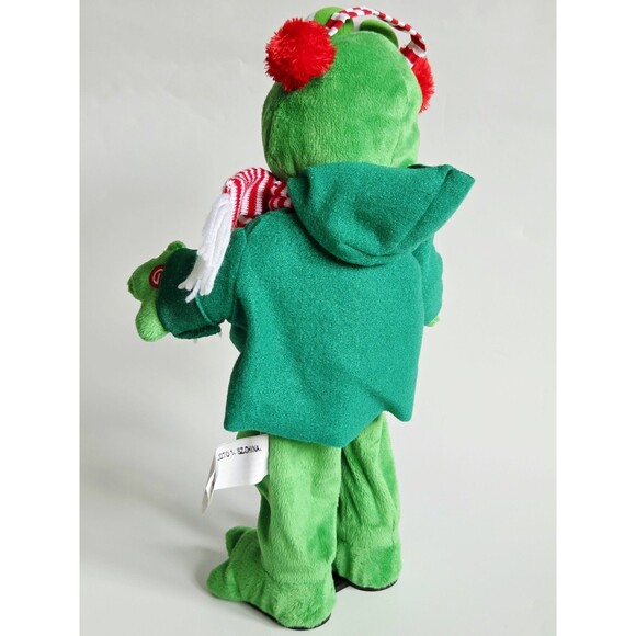 Gemmy Christmas Frog Animated Plush Toy Dancing Singing Apple Bottom Jeans - Picture 7 of 14